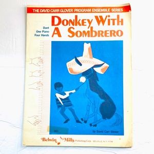 Donkey With a Sombrero Vintage Sheet Music for Piano Belwin Mills